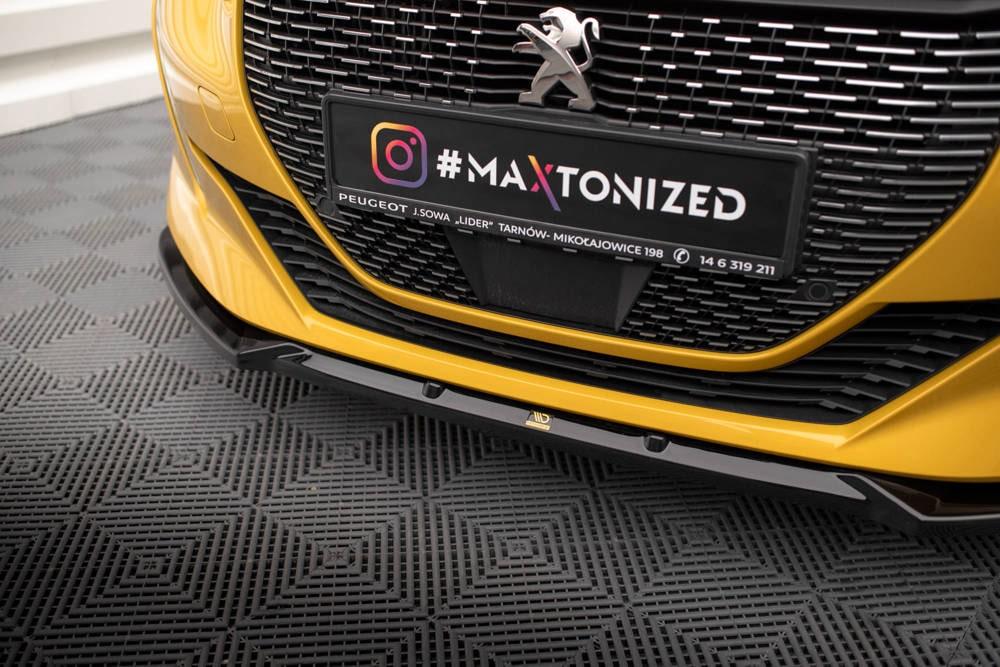 Front Lippe / Front Splitter / Frontansatz V.1 für Peugeot 208 GT MK2 von Maxton Design