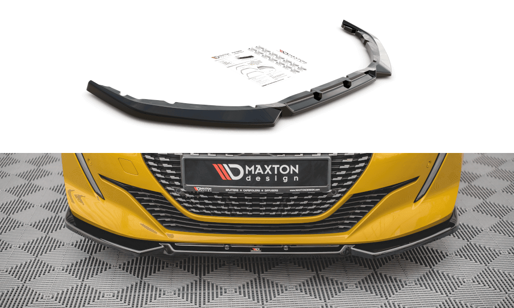 Front Splitter / Cup Schwert / Frontansatz V.1 für Peugeot 208 MK2 von Maxton Design