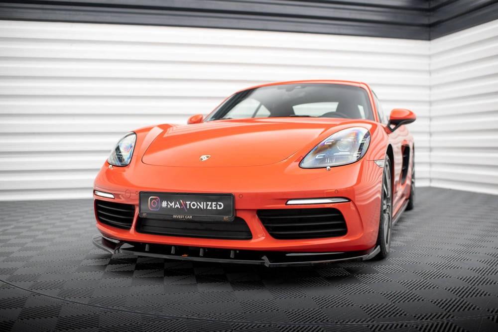 Front Lippe / Front Splitter / Frontansatz V.1 für Porsche 718 Cayman 982 von Maxton Design