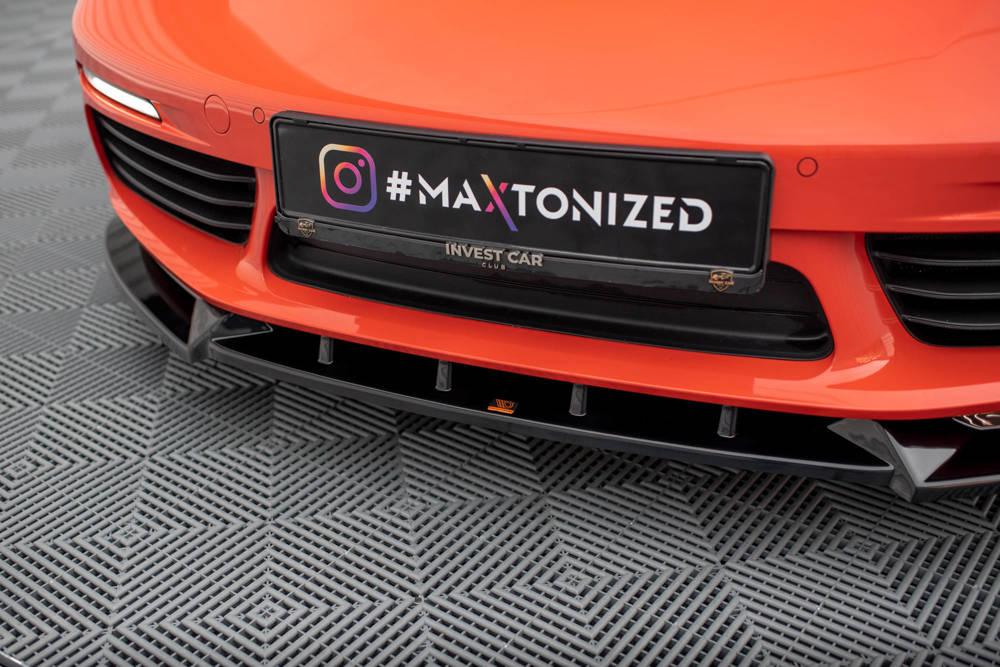 Front Lippe / Front Splitter / Frontansatz V.1 für Porsche 718 Cayman 982 von Maxton Design