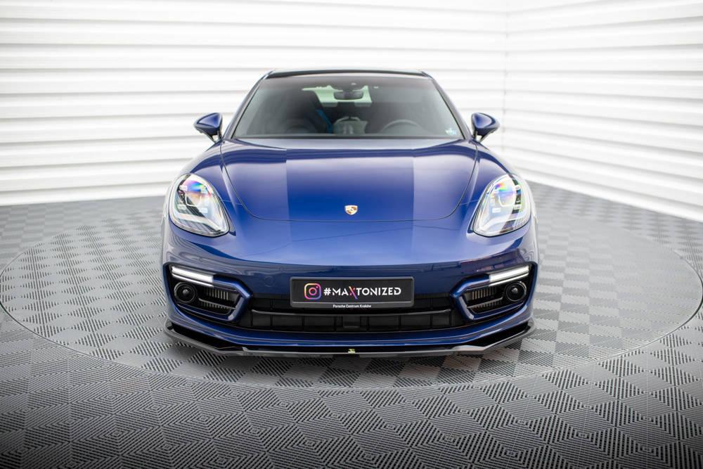 Front Lippe / Front Splitter / Frontansatz V.1 für Porsche Panamera E-Hybrid 971 Facelift von Maxton Design