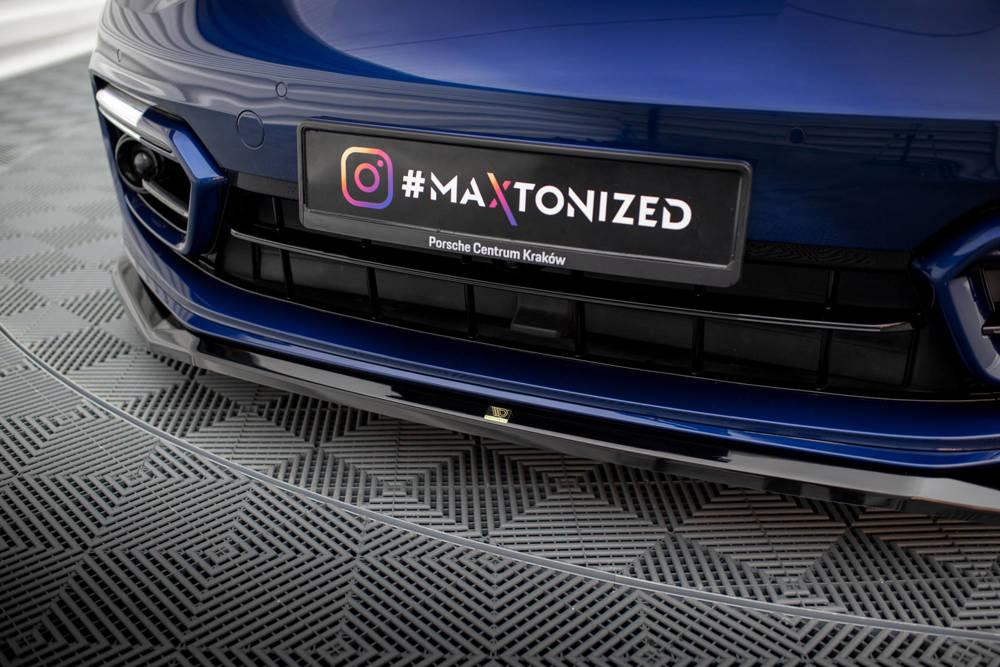 Front Lippe / Front Splitter / Frontansatz V.1 für Porsche Panamera E-Hybrid 971 Facelift von Maxton Design