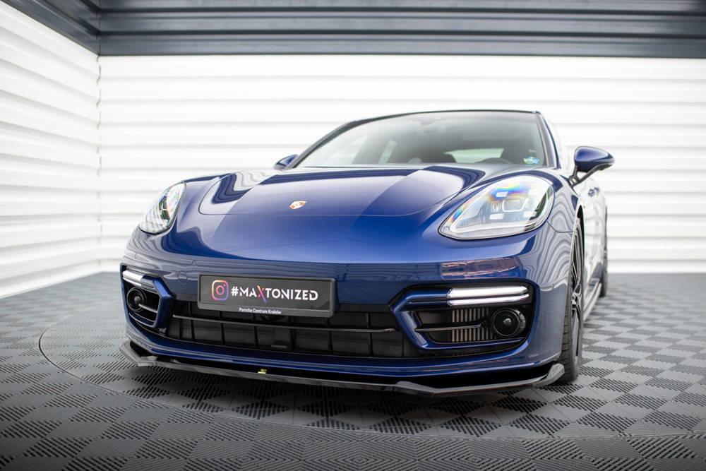 Front Lippe / Front Splitter / Frontansatz V.1 für Porsche Panamera E-Hybrid 971 Facelift von Maxton Design