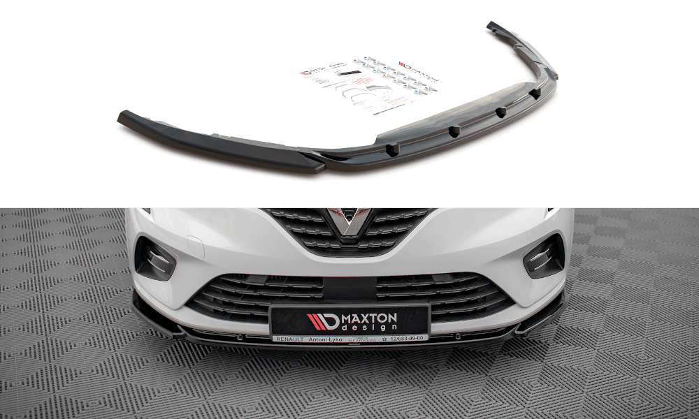 Front Splitter / Cup Schwert / Frontansatz V.1 für Renault Clio MK5 von Maxton Design