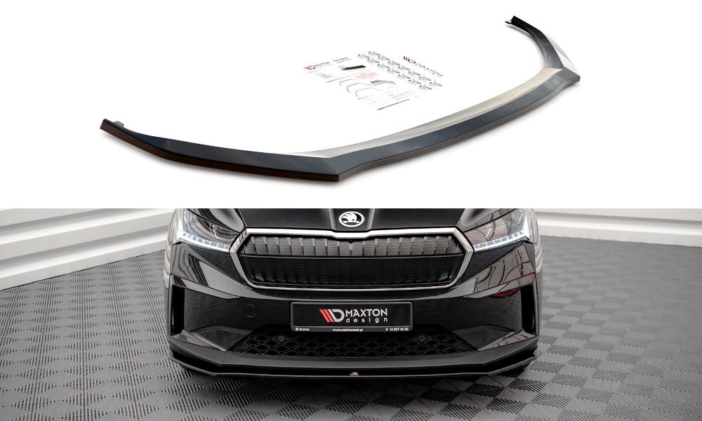 Front Splitter / Cup Schwert / Frontansatz V.1 für Skoda Enyaq IV von Maxton Design