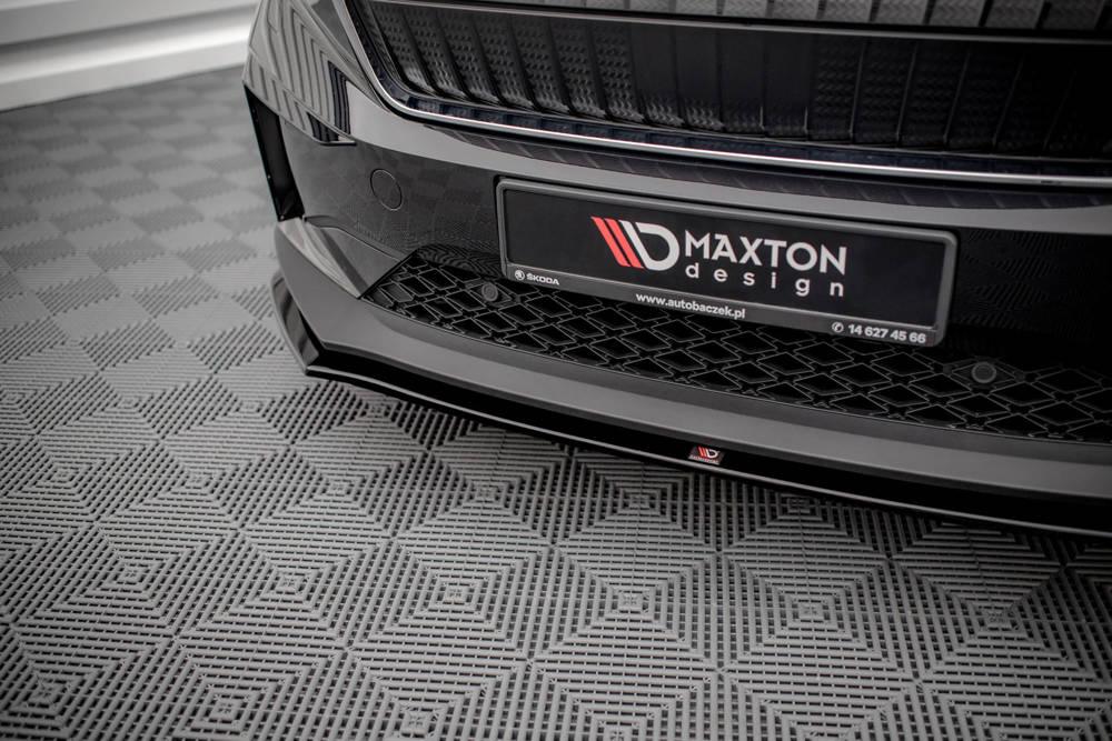 Front Splitter / Cup Schwert / Frontansatz V.1 für Skoda Enyaq IV von Maxton Design