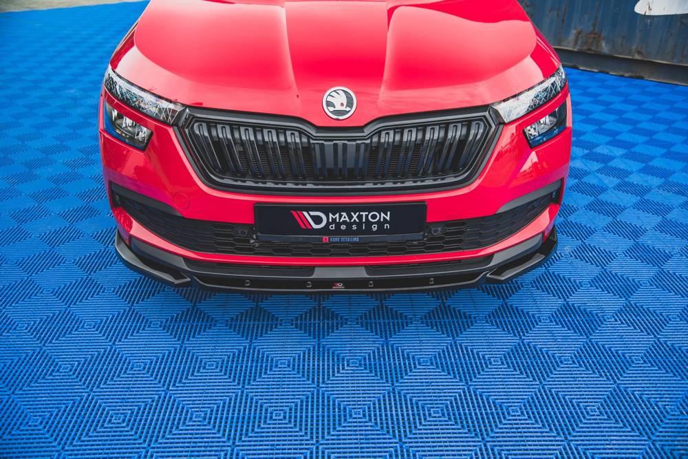 Front Splitter / Cup Schwert / Frontansatz V.1 für Skoda Kamiq von Maxton Design