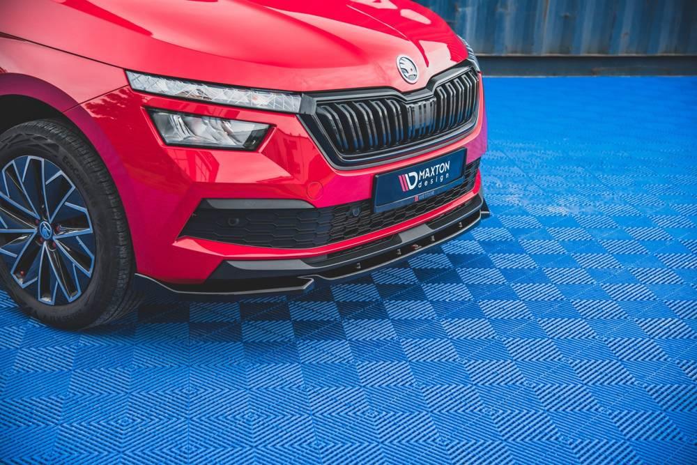 Front Splitter / Cup Schwert / Frontansatz V.1 für Skoda Kamiq von Maxton Design