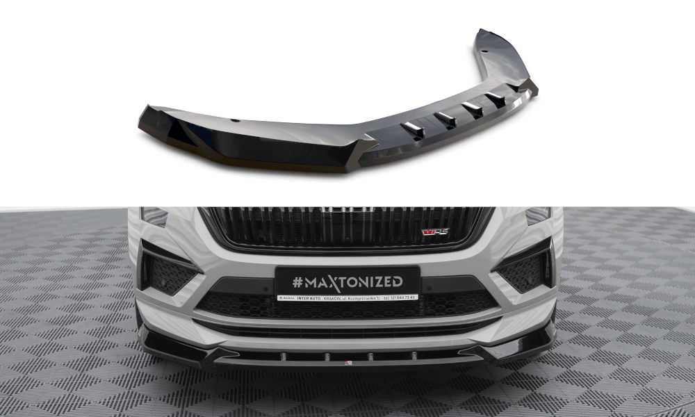 Front Lippe / Front Splitter / Frontansatz V.1 für Skoda Kodiaq RS NS Facelift von Maxton Design