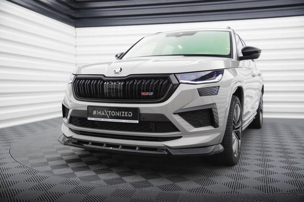 Front Lippe / Front Splitter / Frontansatz V.1 für Skoda Kodiaq RS NS Facelift von Maxton Design