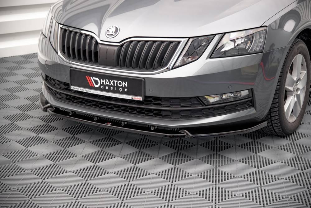 Front Splitter / Cup Schwert / Frontansatz V.1 für Skoda Octavia MK3 Facelift von Maxton Design