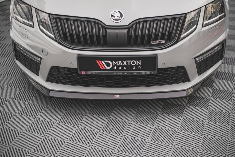 Front Splitter / Cup Schwert / Frontansatz V.1 für Skoda Octavia RS Mk3 Facelift von Maxton Design