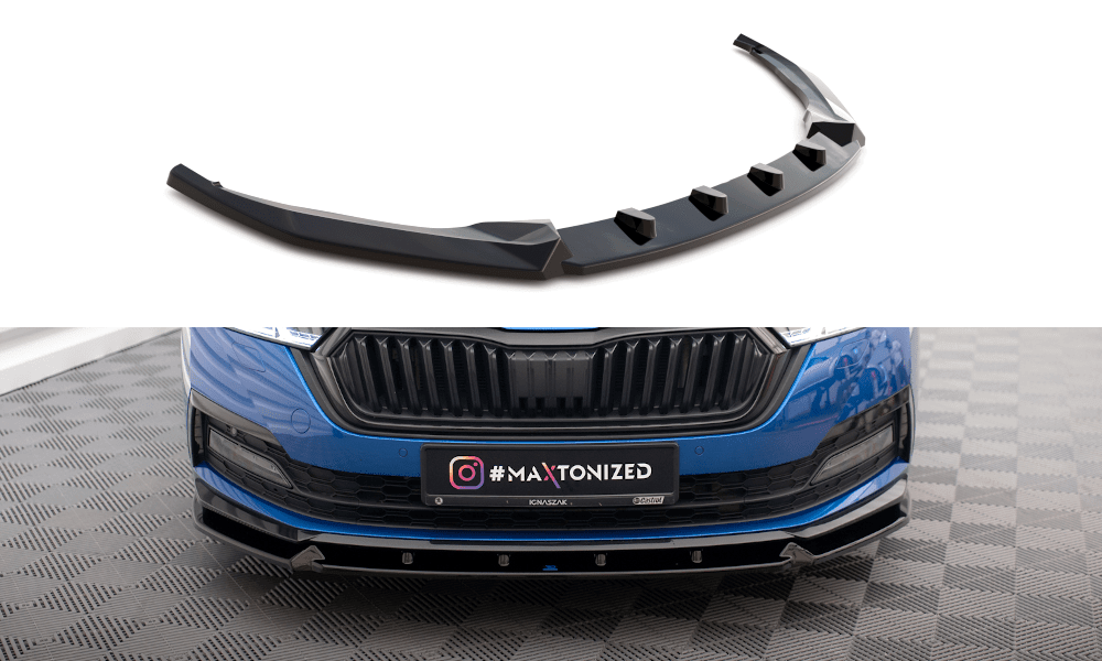 Front Lippe / Front Splitter / Frontansatz V.1 für Skoda Octavia Sportline MK4 von Maxton Design