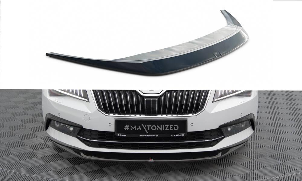 Front Diffusor / Front Splitter / Cup Schwert / Frontansatz V.1 für Skoda Superb 3V von Maxton Design