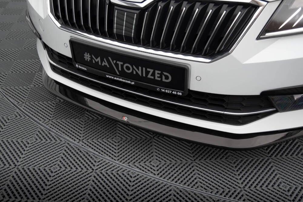 Front Diffusor / Front Splitter / Cup Schwert / Frontansatz V.1 für Skoda Superb 3V von Maxton Design