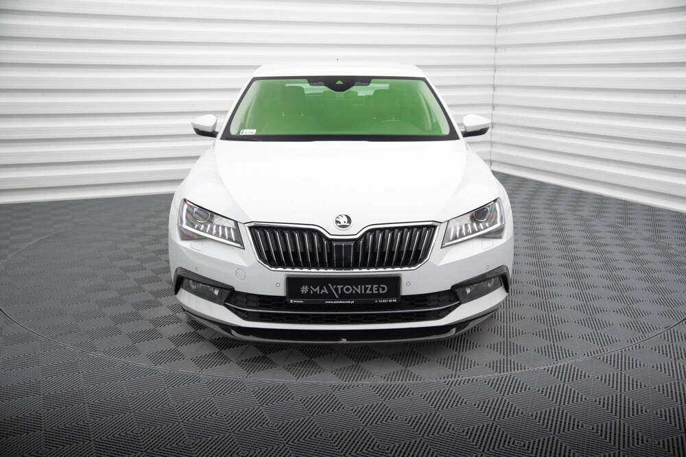 Front Diffusor / Front Splitter / Cup Schwert / Frontansatz V.1 für Skoda Superb 3V von Maxton Design