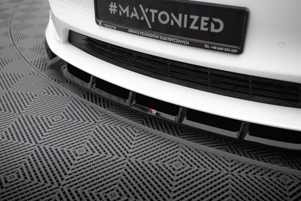 Front Lippe / Front Splitter / Frontansatz V.7 für VW Golf 8 GTI von Maxton Design