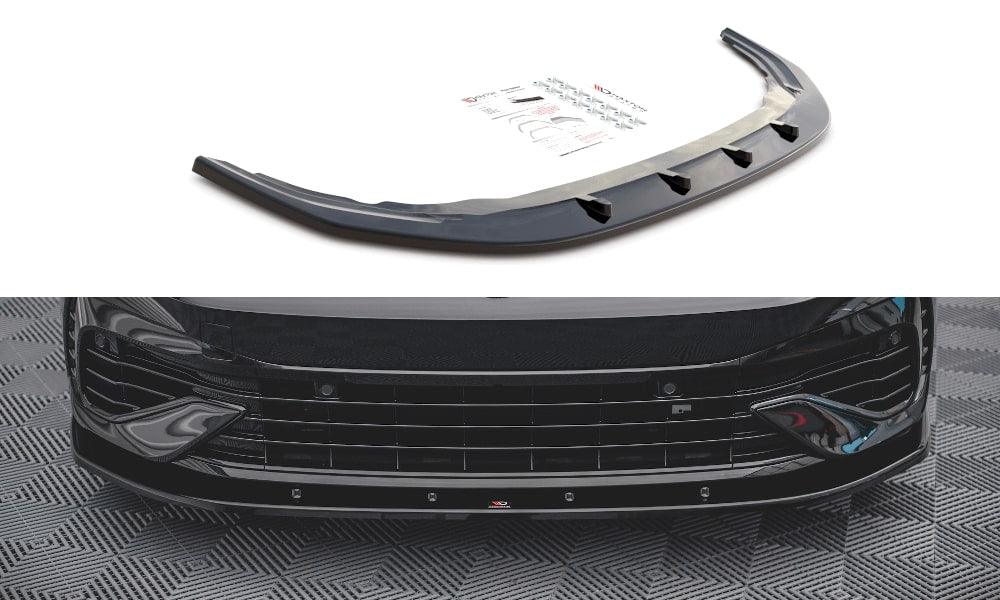 Front Lippe / Front Splitter / Frontansatz Racing mit Flaps für VW Golf 8 GTI von Maxton Design