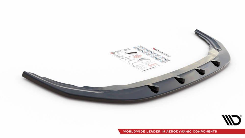 Front Lippe / Front Splitter / Frontansatz Racing mit Flaps für VW Golf 8 GTI von Maxton Design