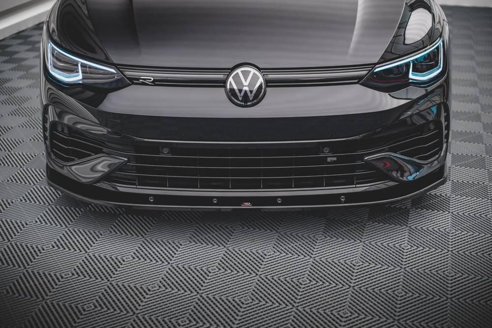 Front Lippe / Front Splitter / Frontansatz Racing mit Flaps für VW Golf 8 GTI von Maxton Design