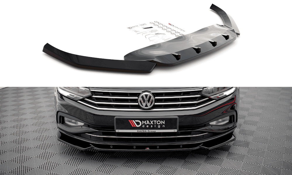 Front Splitter / Cup Schwert / Frontansatz V.1 für VW Passat B8 Facelift von Maxton Design