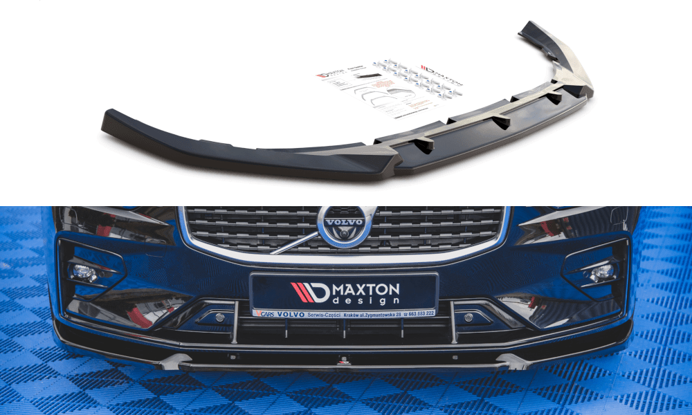 Front Splitter / Cup Schwert / Frontansatz V.1 für Volvo V60/S60 R-Design SPA von Maxton Design