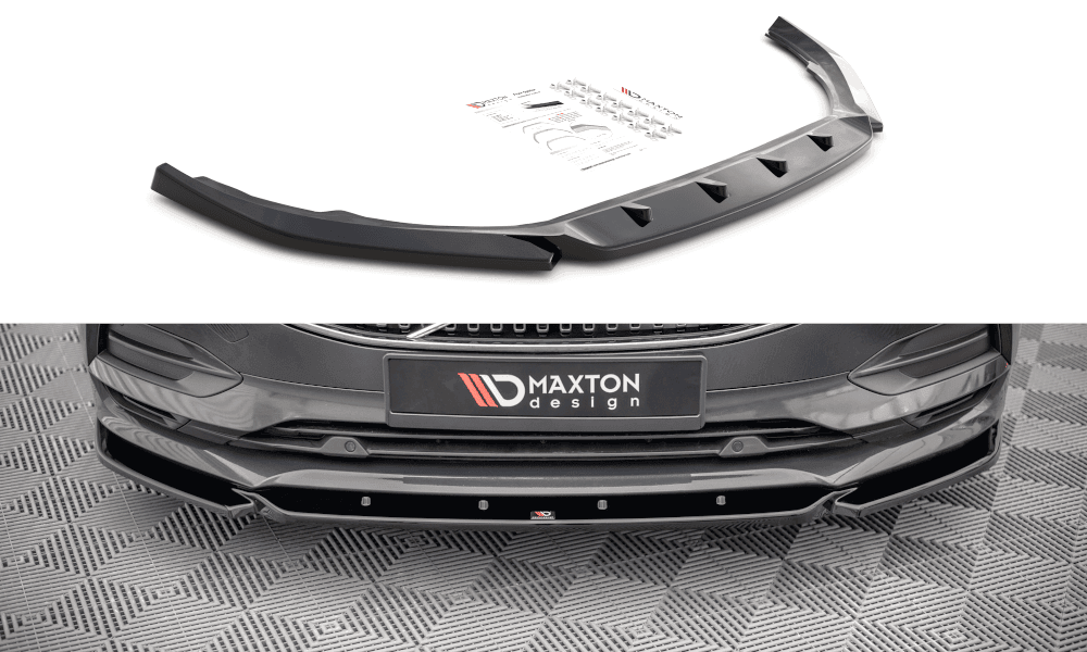 Front Splitter / Cup Schwert / Frontansatz V.1 für Volvo V90 SPA von Maxton Design