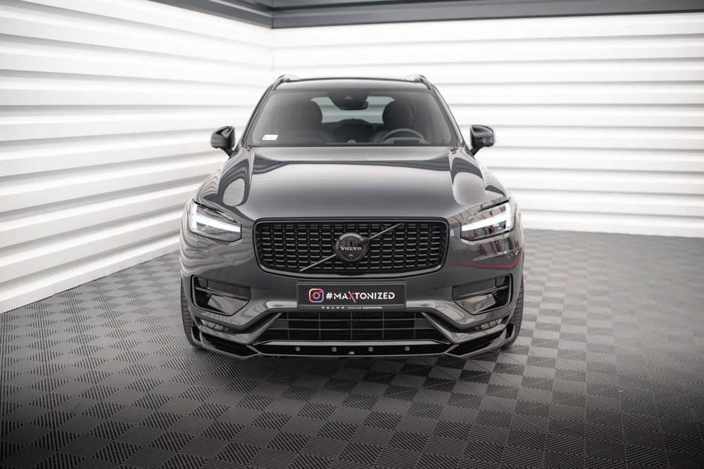 Front Lippe / Front Splitter / Frontansatz V.1 für Volvo XC90 R-Design MK2 Facelift von Maxton Design