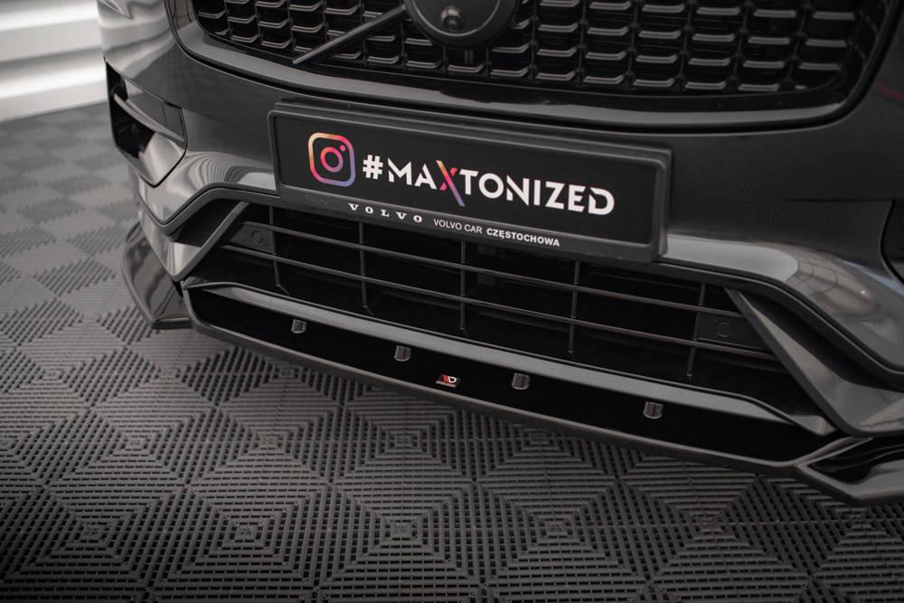 Front Lippe / Front Splitter / Frontansatz V.1 für Volvo XC90 R-Design MK2 Facelift von Maxton Design