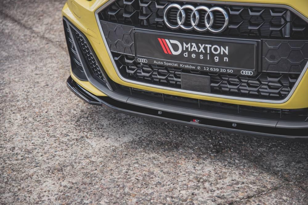 Front Splitter / Cup Schwert / Frontansatz V.2 für Audi A1 S-Line GB von Maxton Design