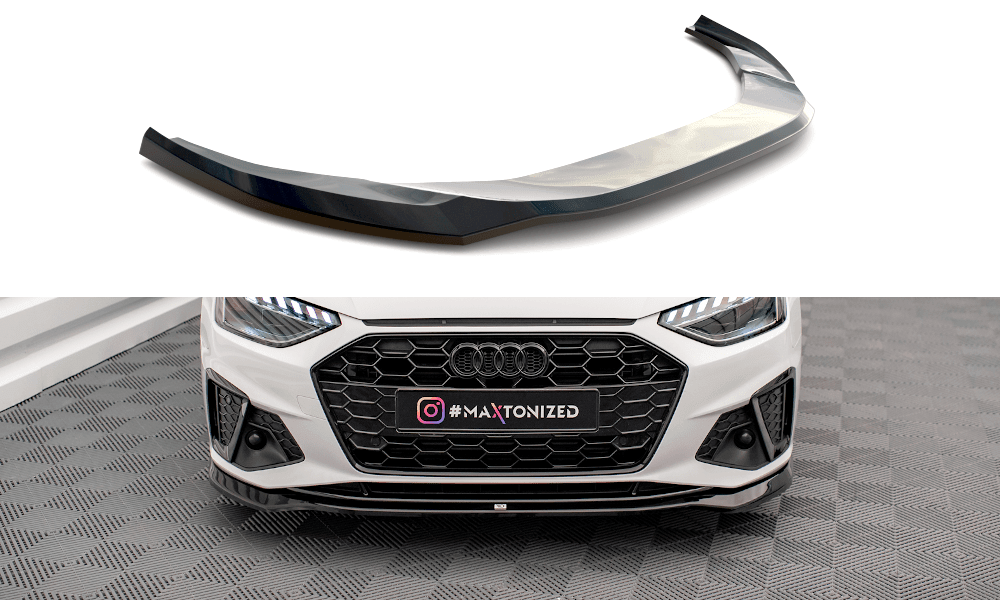 Front Lippe / Front Splitter / Frontansatz V.2 für Audi A4 B9 S-Line Facelift von Maxton Design