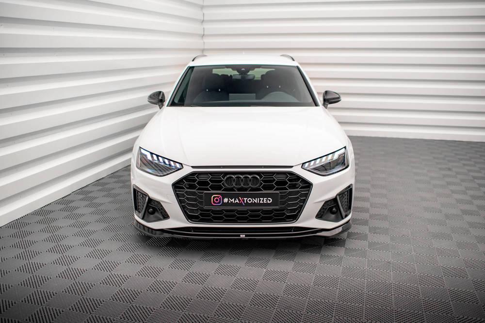 Front Lippe / Front Splitter / Frontansatz V.2 für Audi A4 B9 S-Line Facelift von Maxton Design