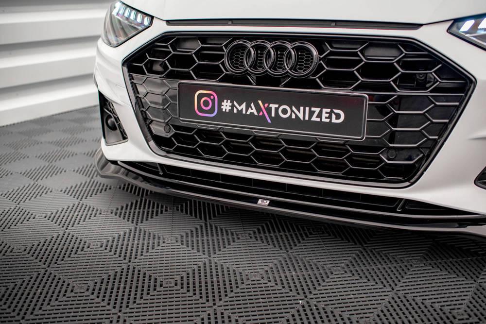 Front Lippe / Front Splitter / Frontansatz V.2 für Audi A4 B9 S-Line Facelift von Maxton Design