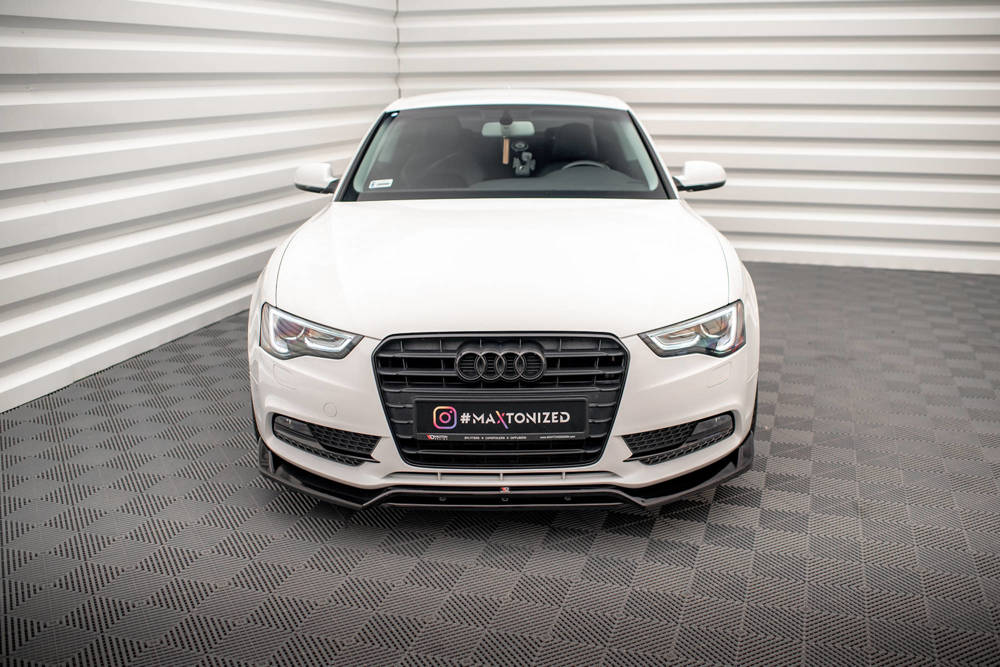 Front Lippe / Front Splitter / Frontansatz V.2 für Audi A5 8T Coupe Facelift von Maxton Design