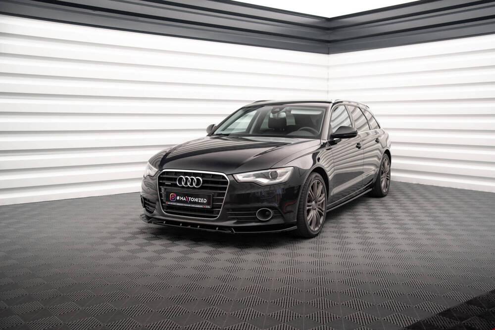 Front Lippe / Front Splitter / Frontansatz V.4 für Audi A4 S-Line B8 Facelift von Maxton Design