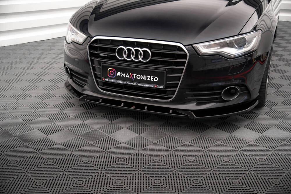 Front Lippe / Front Splitter / Frontansatz V.4 für Audi A4 S-Line B8 Facelift von Maxton Design