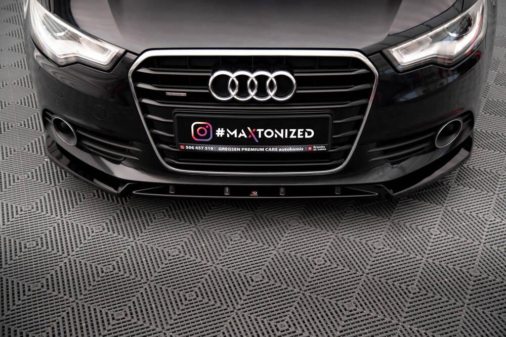 Front Lippe / Front Splitter / Frontansatz V.4 für Audi A4 S-Line B8 Facelift von Maxton Design