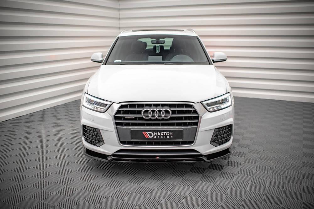 Front Splitter / Cup Schwert / Frontansatz V.1 für Audi Q3 S-Line Facelift 8U von Maxton Design