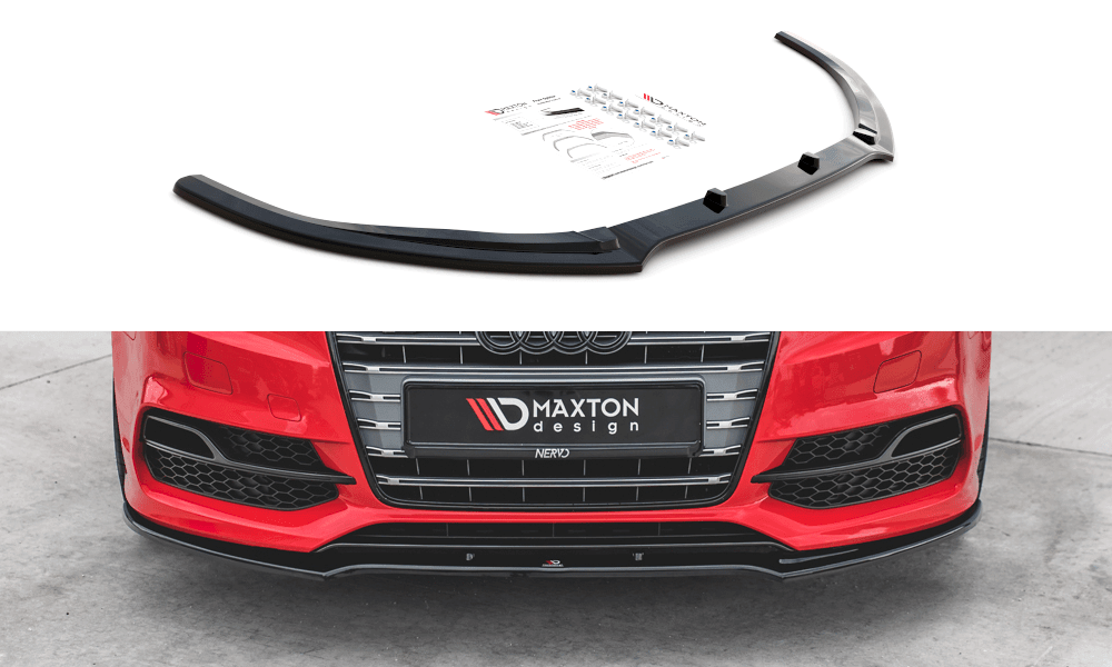 Front Splitter / Cup Schwert / Frontansatz V.2 für Audi A3 S-Line 8V von Maxton Design