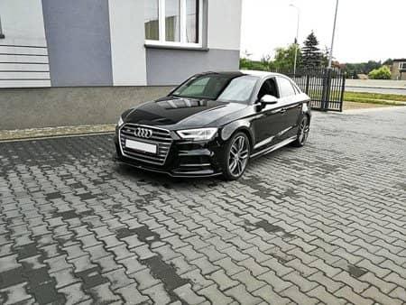 Front Splitter / Cup Schwert / Frontansatz V.2 für Audi A3 S-Line 8V Facelift Limousine von Maxton Design