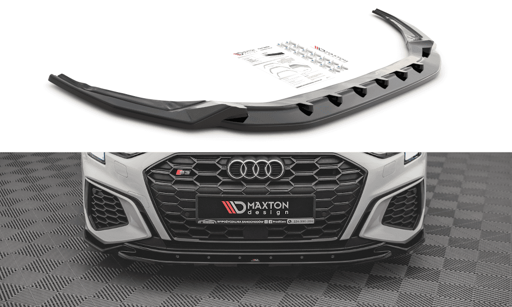 Front Diffusor / Front Splitter / Cup Schwert / Frontansatz V.2 für Audi A3 S-Line 8Y von Maxton Design