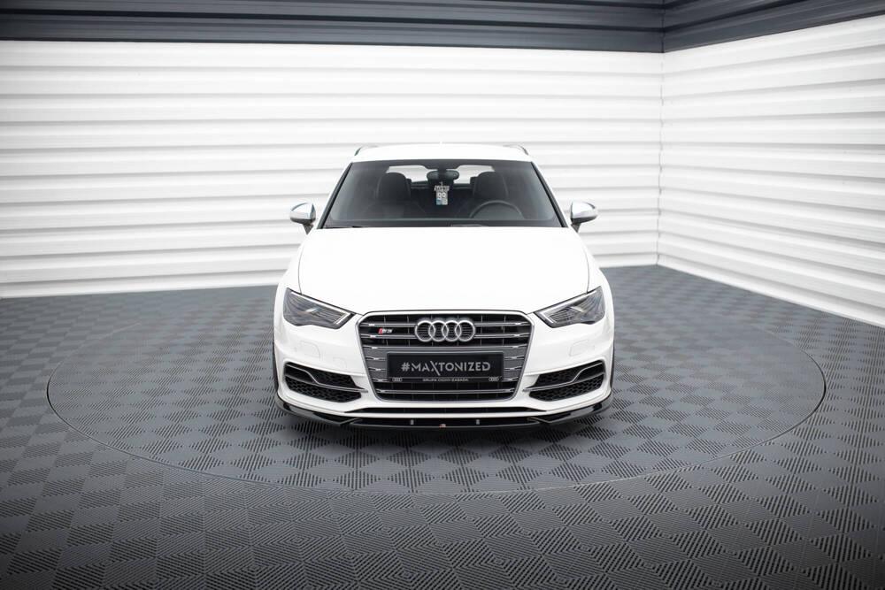 Front Lippe / Front Splitter / Frontansatz V.2 für Audi A3 S-Line 8V Sportback von Maxton Design