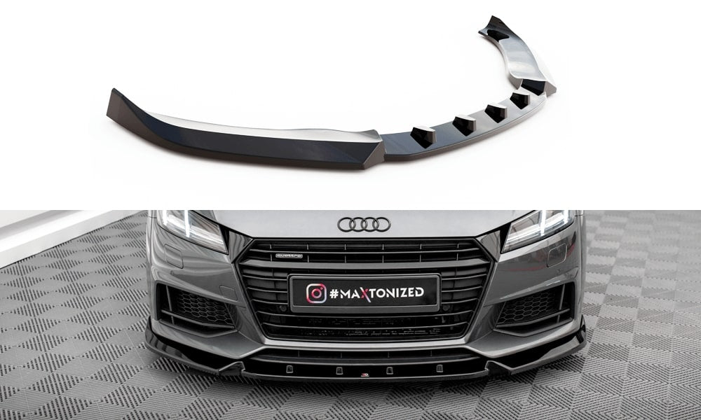 Front Lippe / Front Splitter / Frontansatz V.2 für Audi TT S-Line / TTS 8S von Maxton Design