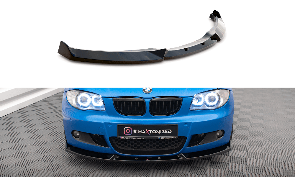 Front Lippe / Front Splitter / Frontansatz V.2 für BMW 1er E87 M-Paket Facelift von Maxton Design