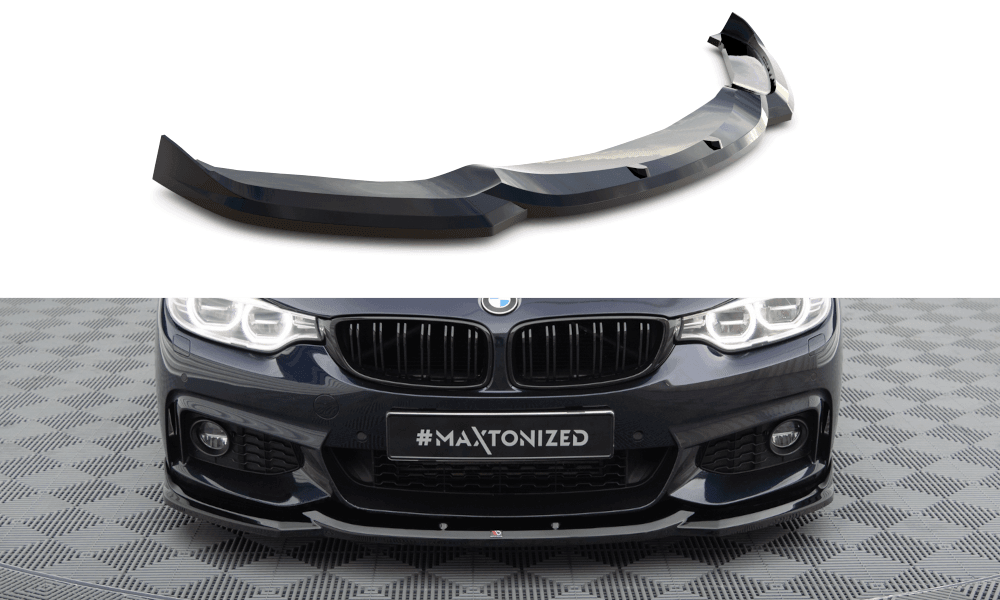 Front Lippe / Front Splitter / Frontansatz V.2 für BMW 4er Gran Coupe F36 M-Paket von Maxton Design