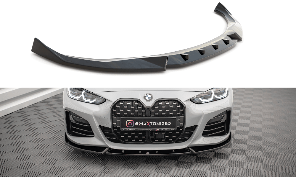 Front Lippe / Front Splitter / Frontansatz V.2 für BMW 4er Gran Coupe M-Paket G26 von Maxton Design