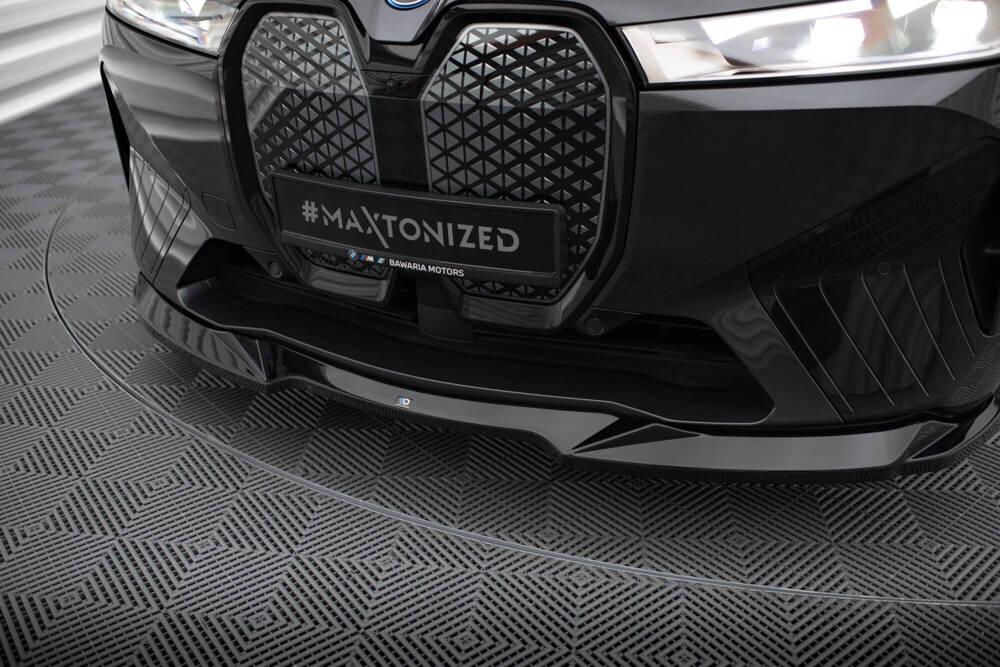 Front Lippe / Front Splitter / Frontansatz V.2 für BMW iX M-Paket I20 von Maxton Design