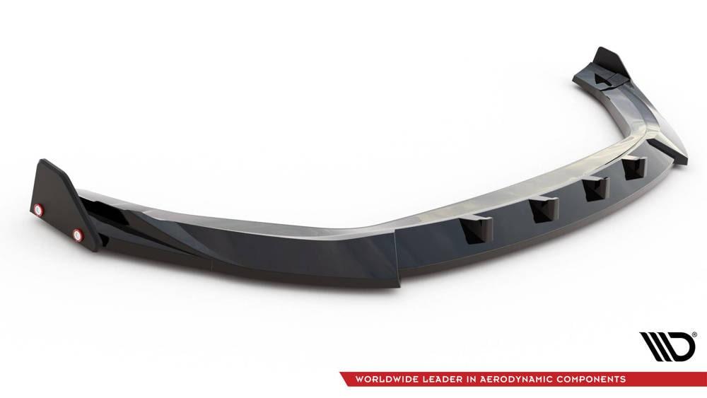 Front Lippe / Front Splitter / Frontansatz V.2 + Flaps für Hyundai Kona N MK1 von Maxton Design