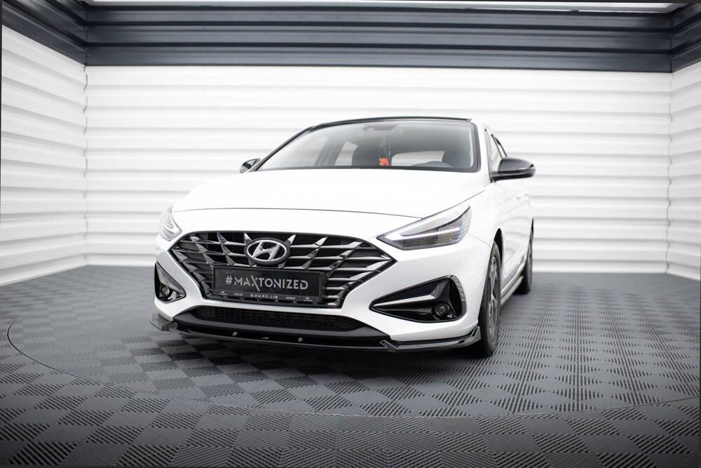 Front Lippe / Front Splitter / Frontansatz V.2 für Hyundai i30 PDE Facelift von Maxton Design