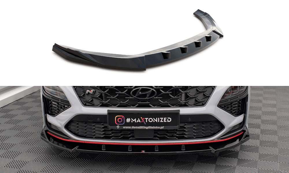 Front Lippe / Front Splitter / Frontansatz V.2 für Hyundai Kona N MK1 von Maxton Design